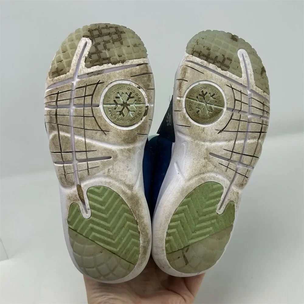 Nike Youth Flex Advance SE PS Winter Snow Boots Blue Pawprints Size 2Y